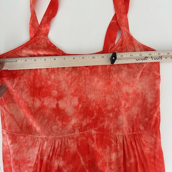 Raquel Allegra Dress Small 1 tie Tie Dye Sleeveless Midi Slip Boho Artsy Resort - Picture 9 of 12